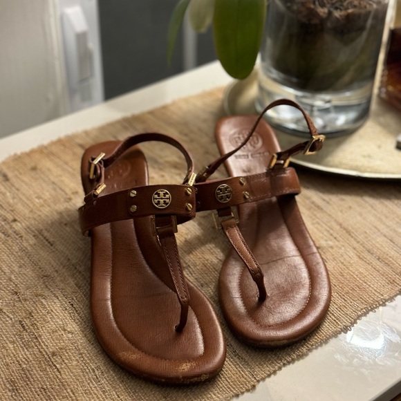 Tory Burch brown leather wedges - Picture 6 of 11